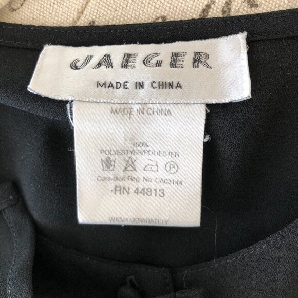 Jaeger Black Button Front Sleeveless Blouse - Picture 6 of 8